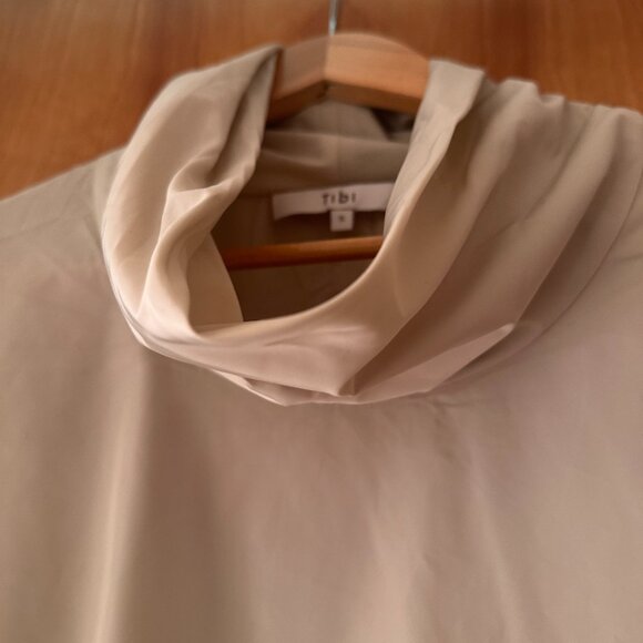 Tibi Italian Sporty Nylon Cowl Neck Top - Picture 6 of 8